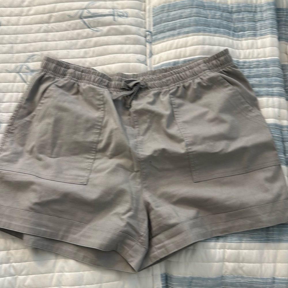 Gray Linen Shorts